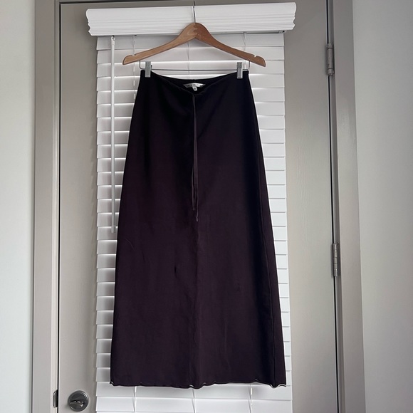 SOLD Brown Vintage Maxi Skirt - Picture 1 of 3
